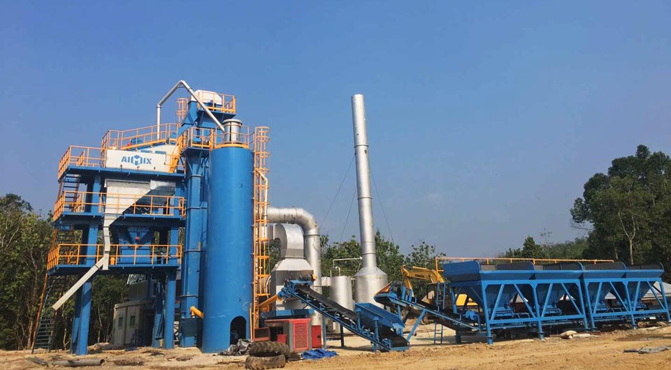 80t stationary asphalt plant in Indonesia